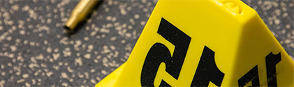 Number on yellow marked placed on a street used in an investigation